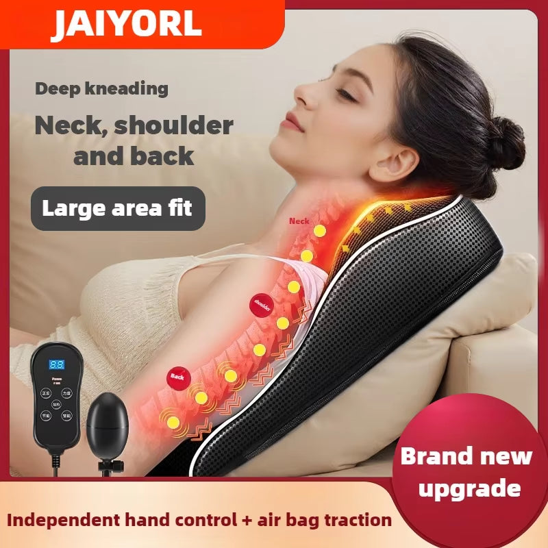 Manufacturer Direct Electric Shiatsu Head Neck Cervical Ttraction Body Massager Car Back Pillow with Heating Vibrating Massage D