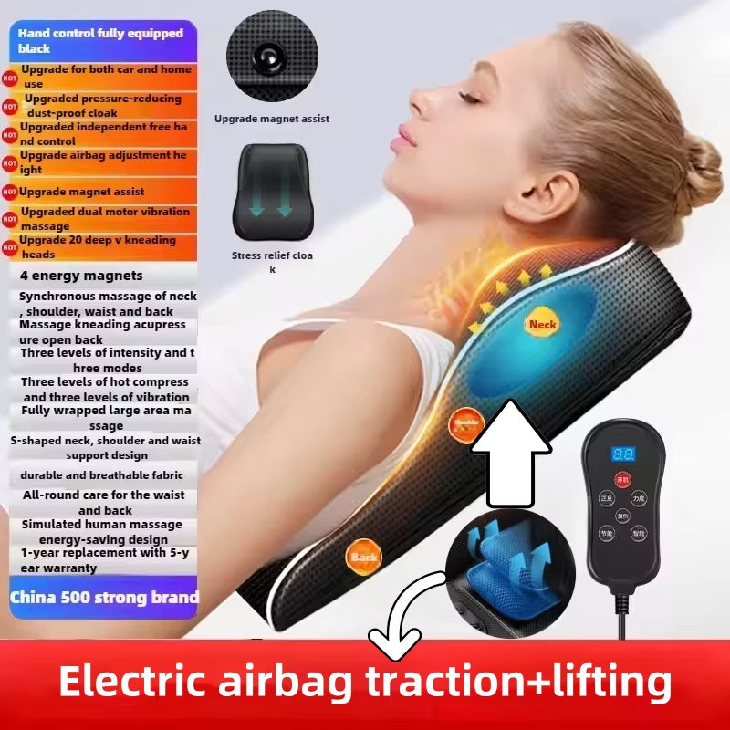 Manufacturer Direct Electric Shiatsu Head Neck Cervical Ttraction Body Massager Car Back Pillow with Heating Vibrating Massage D