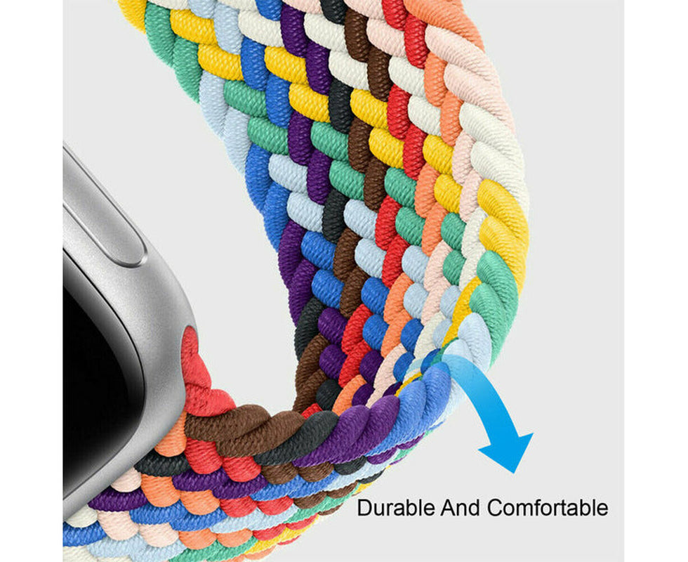 For Apple Watch Series Ultra SE 8 7 6 5 4 3 Iwatch Band Nylon Strap 38Mm/40Mm/41Mm - S - Purple / White 36#